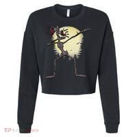 Scary Siren Head Monster Dabbing Cropped Pullover Crew thumb 0