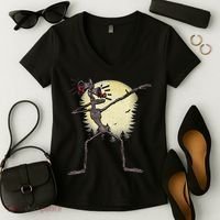 Scary Siren Head Monster Dabbing Women's V-Neck T-Shirt thumb 2