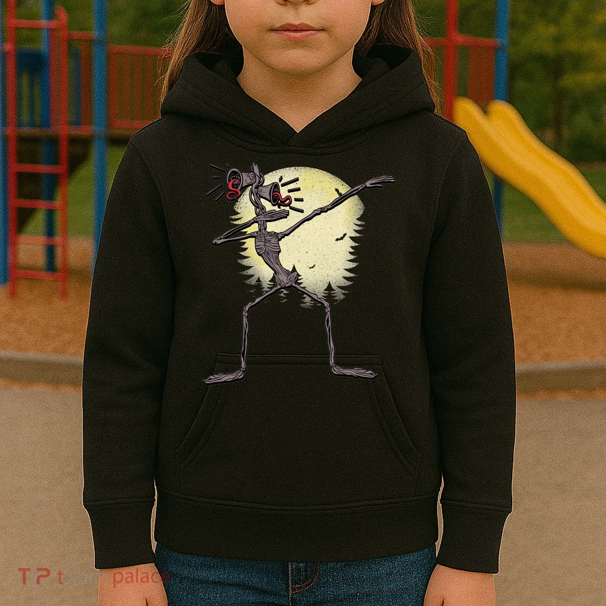 Scary Siren Head Monster Dabbing Kids Hoodie