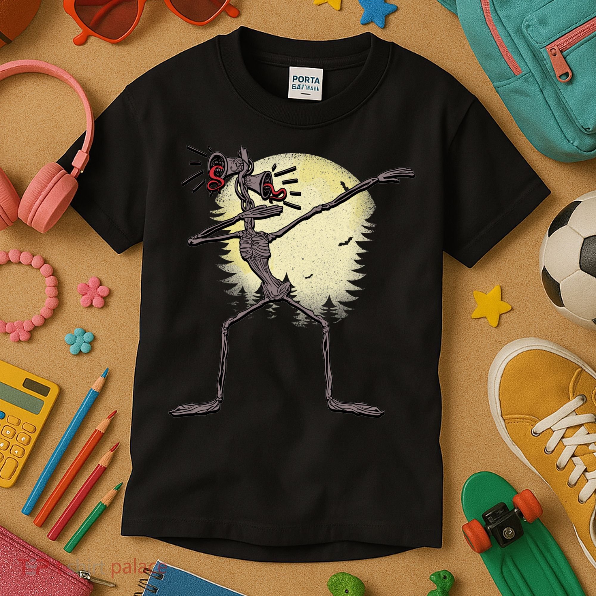 Scary Siren Head Monster Dabbing Kids T-Shirt