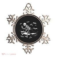 Scary Skeleton Riding Shark Ornament thumb 0
