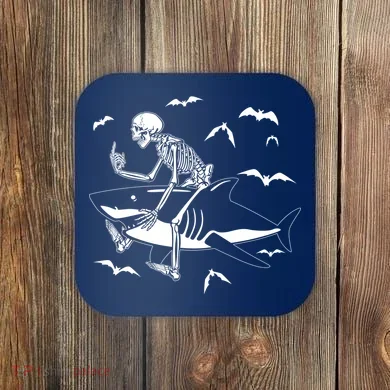 Scary Skeleton Riding Shark Coaster