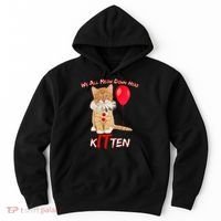 Scary We All Meow Down Here Clown Cat Kitten Hoodie thumb 0