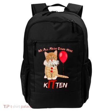 Scary We All Meow Down Here Clown Cat Kitten Backpack