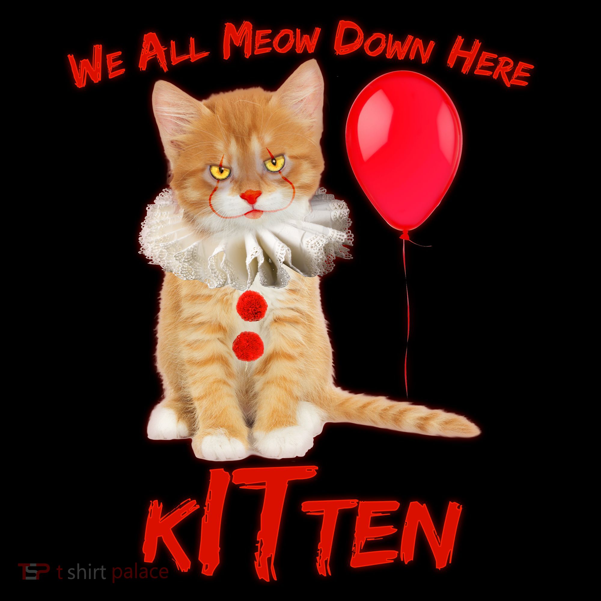 Scary We All Meow Down Here Clown Cat Kitten Coffee Mug