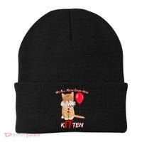 Scary We All Meow Down Here Clown Cat Kitten Beanie thumb 0