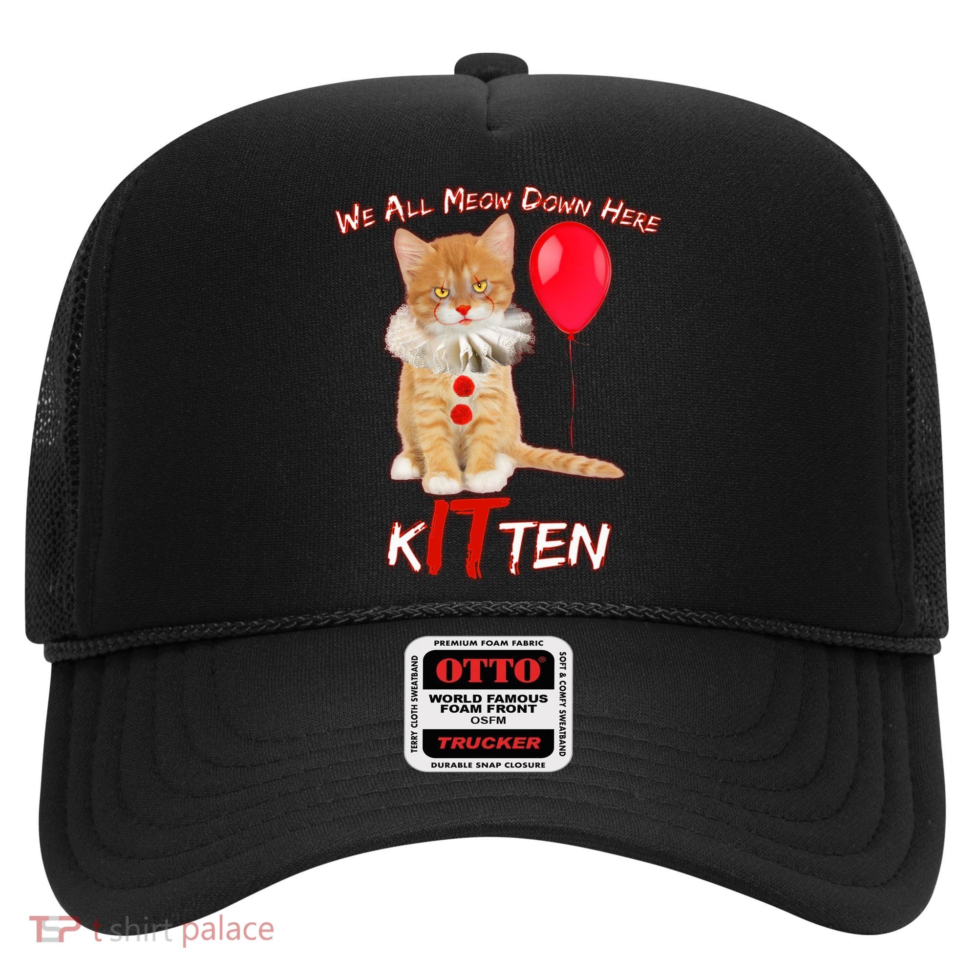 Scary We All Meow Down Here Clown Cat Kitten Hat