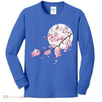 Sakura Cherry Blossom Japan's Favorite Flower Gift Kids Long Sleeve Shirt