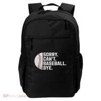 Sorry Can't Baseball Bye Funny Baseball For Women Backpack thumb 0