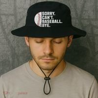 Sorry Can't Baseball Bye Funny Baseball For Women Bucket Hat thumb 2