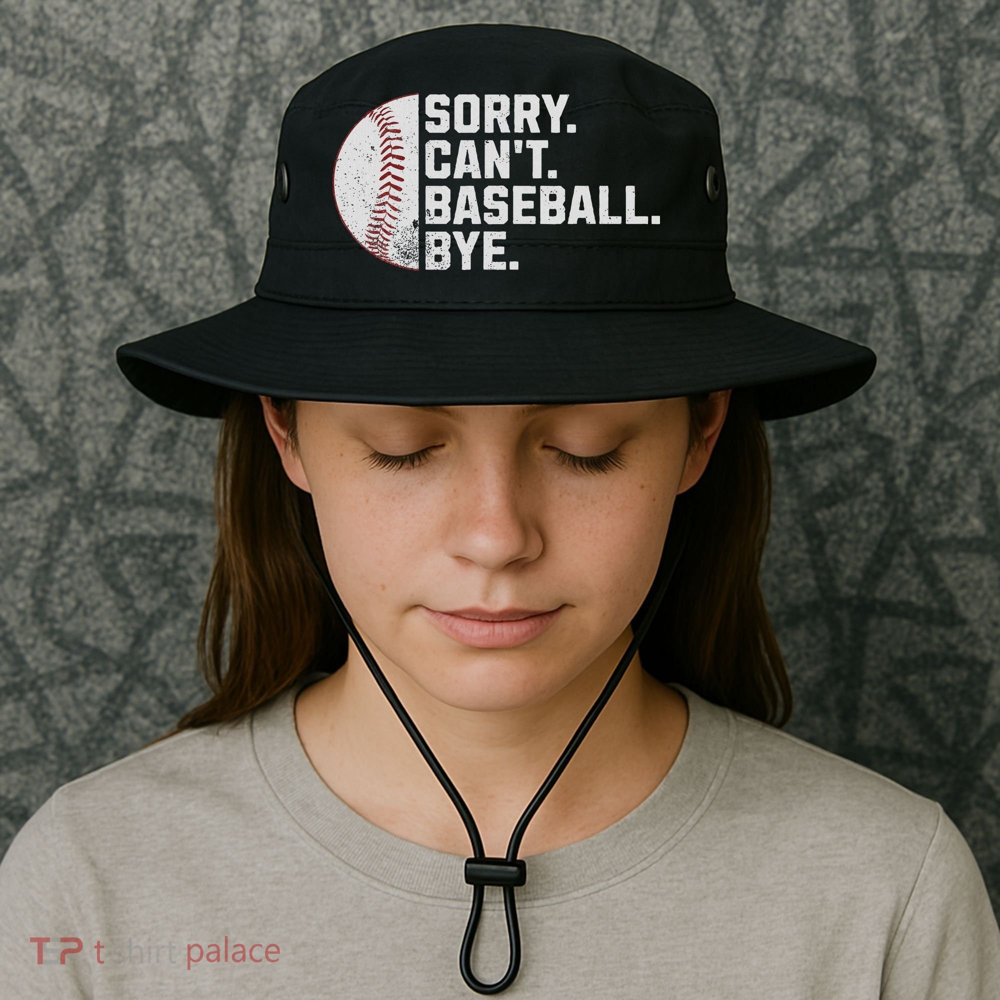 Sorry Can't Baseball Bye Funny Baseball For Women Bucket Hat