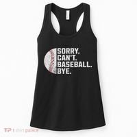 Sorry Can't Baseball Bye Funny Baseball For Women Women's Tank Top thumb 0