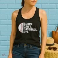 Sorry Can't Baseball Bye Funny Baseball For Women Women's Tank Top thumb 2