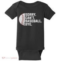 Sorry Can't Baseball Bye Funny Baseball For Women Baby Bodysuit thumb 0