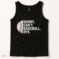 Sorry Can't Baseball Bye Funny Baseball For Women Tank Top thumb 2
