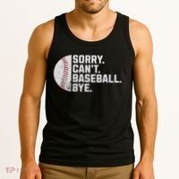 Sorry Can't Baseball Bye Funny Baseball For Women Tank Top thumb 3