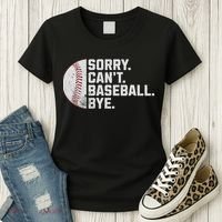 Sorry Can't Baseball Bye Funny Baseball For Women Women's T-Shirt thumb 3