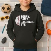 Sorry Can't Baseball Bye Funny Baseball For Women Kids Hoodie thumb 2