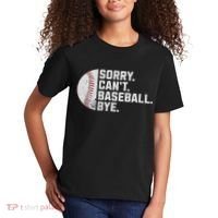 Sorry Can't Baseball Bye Funny Baseball For Women Kids T-Shirt thumb 2