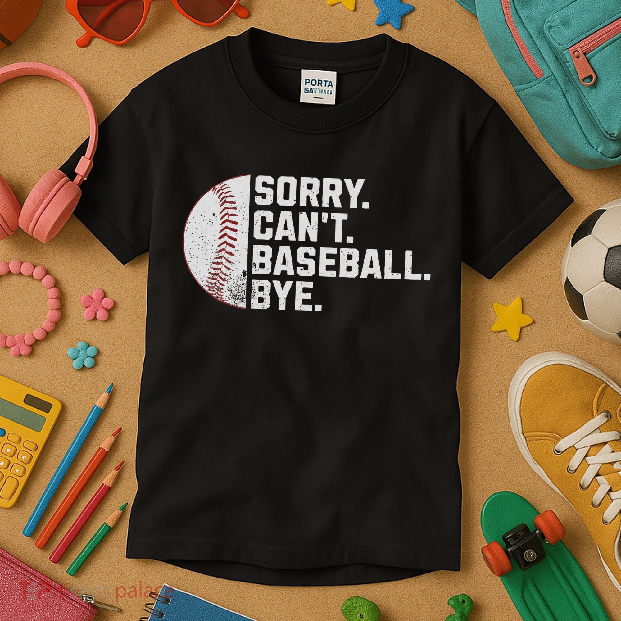 Sorry Can't Baseball Bye Funny Baseball For Women Kids T-Shirt