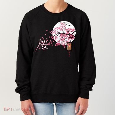 Sakura 桜 Cherry Blossom Japanese Graphical Art Flower Cool Gift Women's Sweatshirt