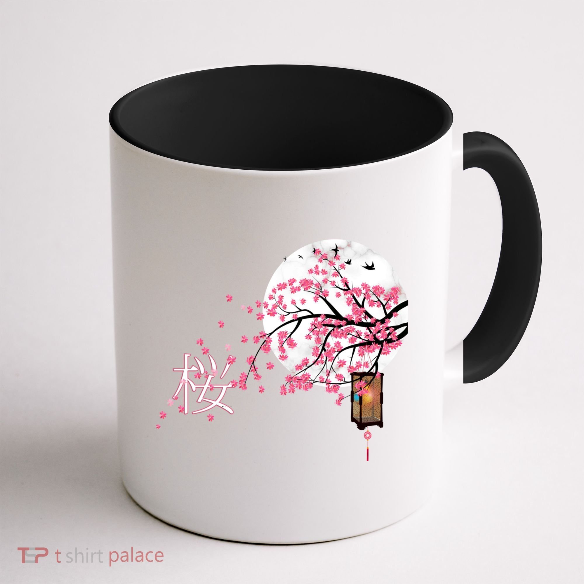 Sakura 桜 Cherry Blossom Japanese Graphical Art Flower Cool Gift Coffee Mug