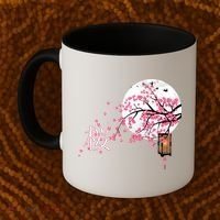 Sakura 桜 Cherry Blossom Japanese Graphical Art Flower Cool Gift Coffee Mug thumb 2