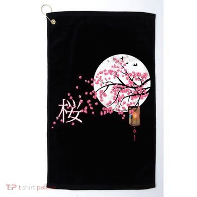 Sakura 桜 Cherry Blossom Japanese Graphical Art Flower Cool Gift Golf Towel