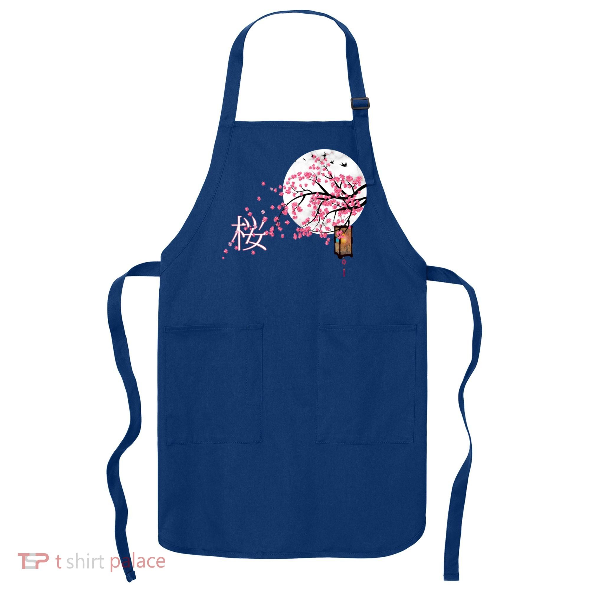 Sakura 桜 Cherry Blossom Japanese Graphical Art Flower Cool Gift Apron