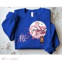 Sakura 桜 Cherry Blossom Japanese Graphical Art Flower Cool Gift Sweatshirt thumb 2