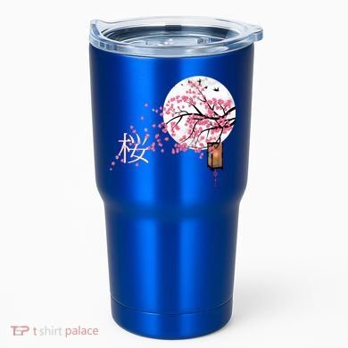 Sakura 桜 Cherry Blossom Japanese Graphical Art Flower Cool Gift Tumbler