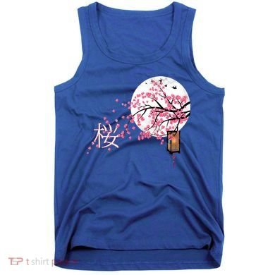Sakura 桜 Cherry Blossom Japanese Graphical Art Flower Cool Gift Tank Top