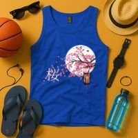 Sakura 桜 Cherry Blossom Japanese Graphical Art Flower Cool Gift Tank Top thumb 4