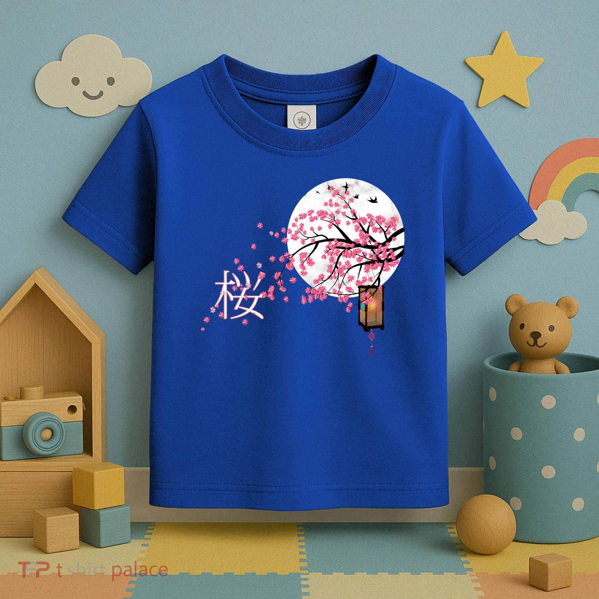 Sakura 桜 Cherry Blossom Japanese Graphical Art Flower Cool Gift Toddler T-Shirt