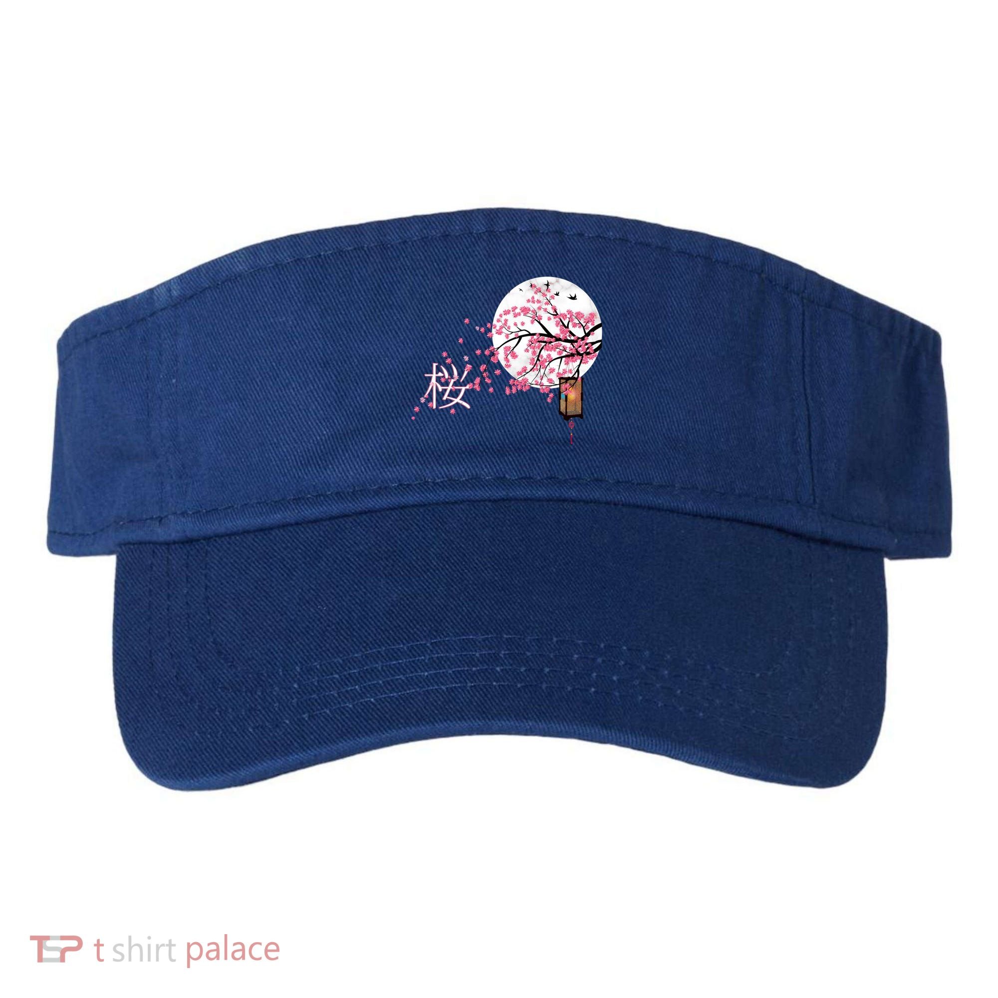 Sakura 桜 Cherry Blossom Japanese Graphical Art Flower Cool Gift Visor