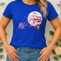 Sakura 桜 Cherry Blossom Japanese Graphical Art Flower Cool Gift Women's T-Shirt thumb 2