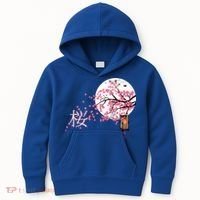 Sakura 桜 Cherry Blossom Japanese Graphical Art Flower Cool Gift Kids Hoodie thumb 0