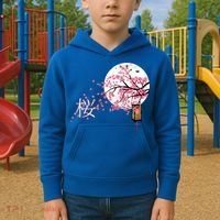 Sakura 桜 Cherry Blossom Japanese Graphical Art Flower Cool Gift Kids Hoodie thumb 2