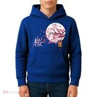 Sakura 桜 Cherry Blossom Japanese Graphical Art Flower Cool Gift Kids Hoodie thumb 4