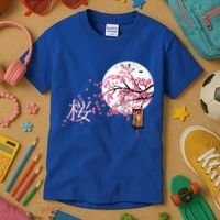 Sakura 桜 Cherry Blossom Japanese Graphical Art Flower Cool Gift Kids T-Shirt thumb 3