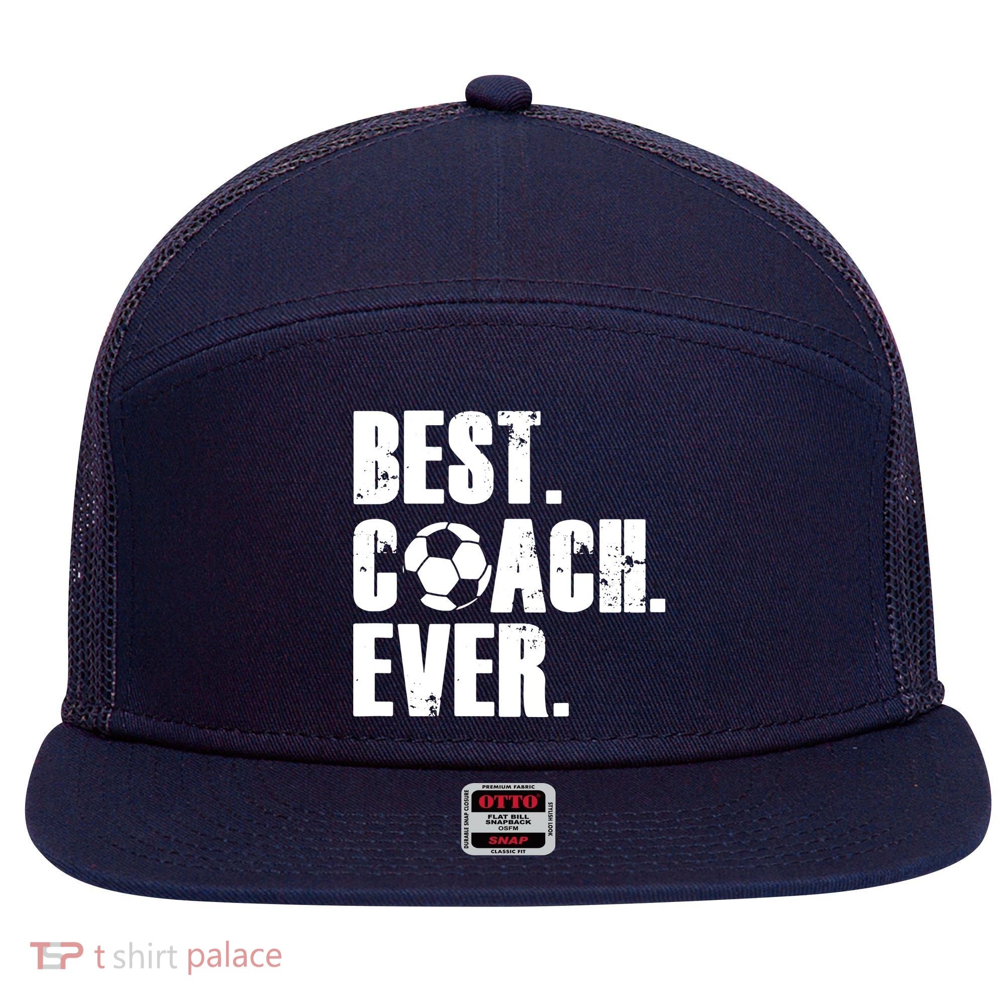 SOCCER COACH BEST COACH EVER SOCCER GIFT 7 Panel Mesh Trucker Snapback Hat