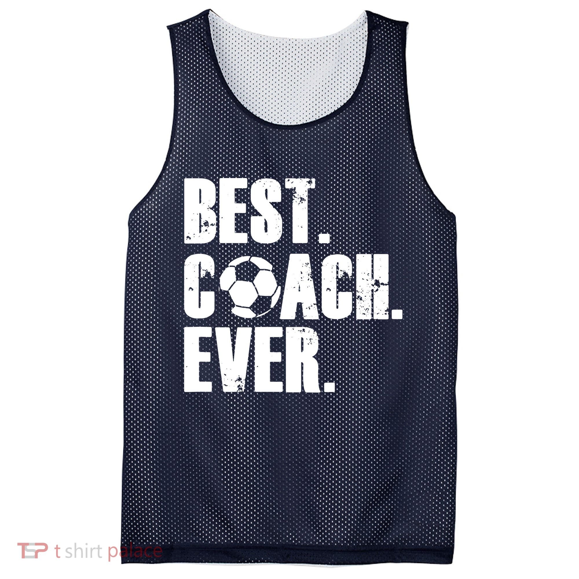 SOCCER COACH BEST COACH EVER SOCCER GIFT Mesh Reversible Basketball Jersey Tank