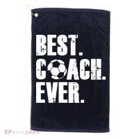 SOCCER COACH BEST COACH EVER SOCCER GIFT Golf Towel thumb 0