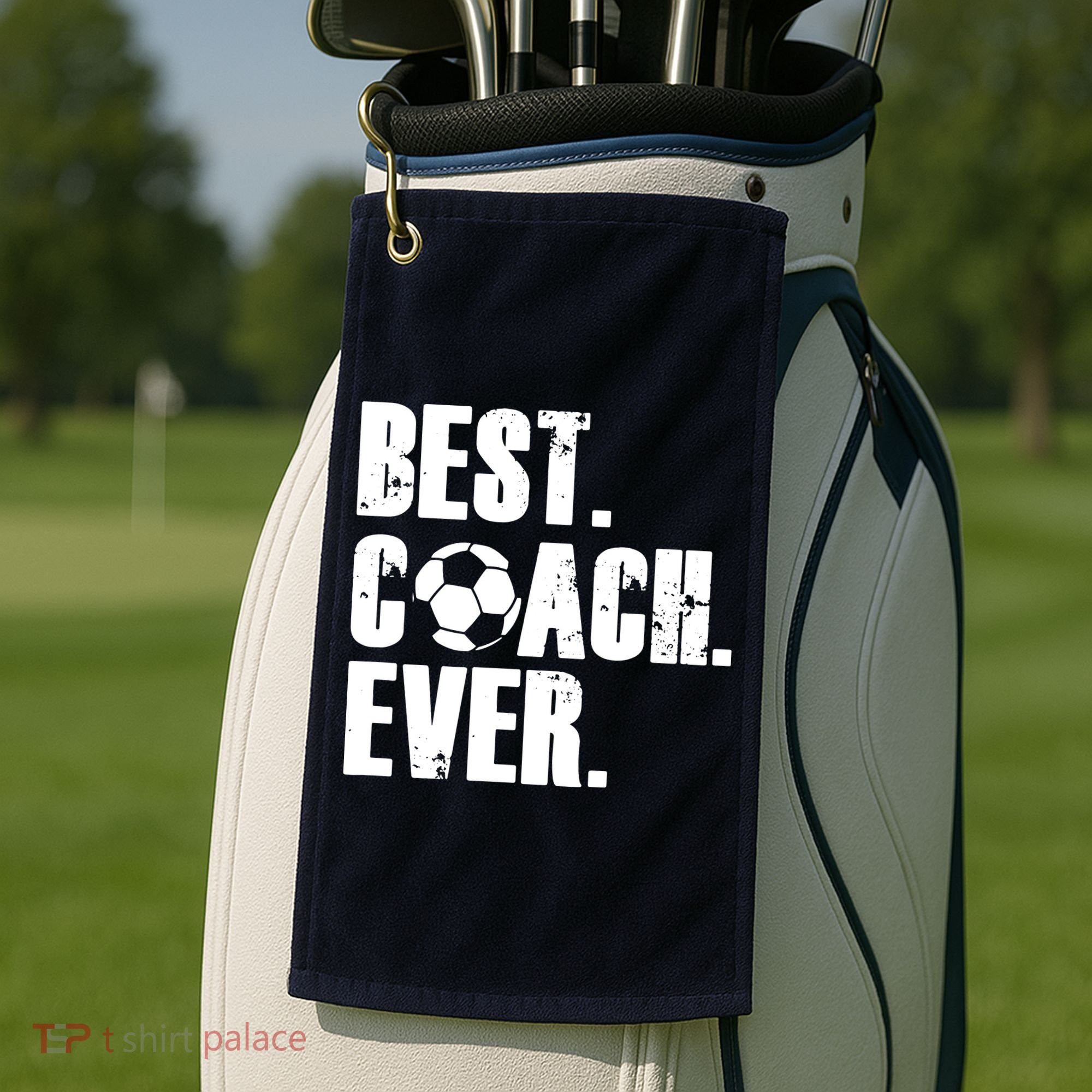SOCCER COACH BEST COACH EVER SOCCER GIFT Golf Towel