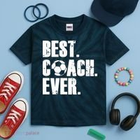 SOCCER COACH BEST COACH EVER SOCCER GIFT Kids Tie-Dye T-Shirt thumb 2