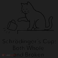 Schrodingers Cup Black Cat Funny Physics Pun Minimalist Women's Sweatshirt thumb 2