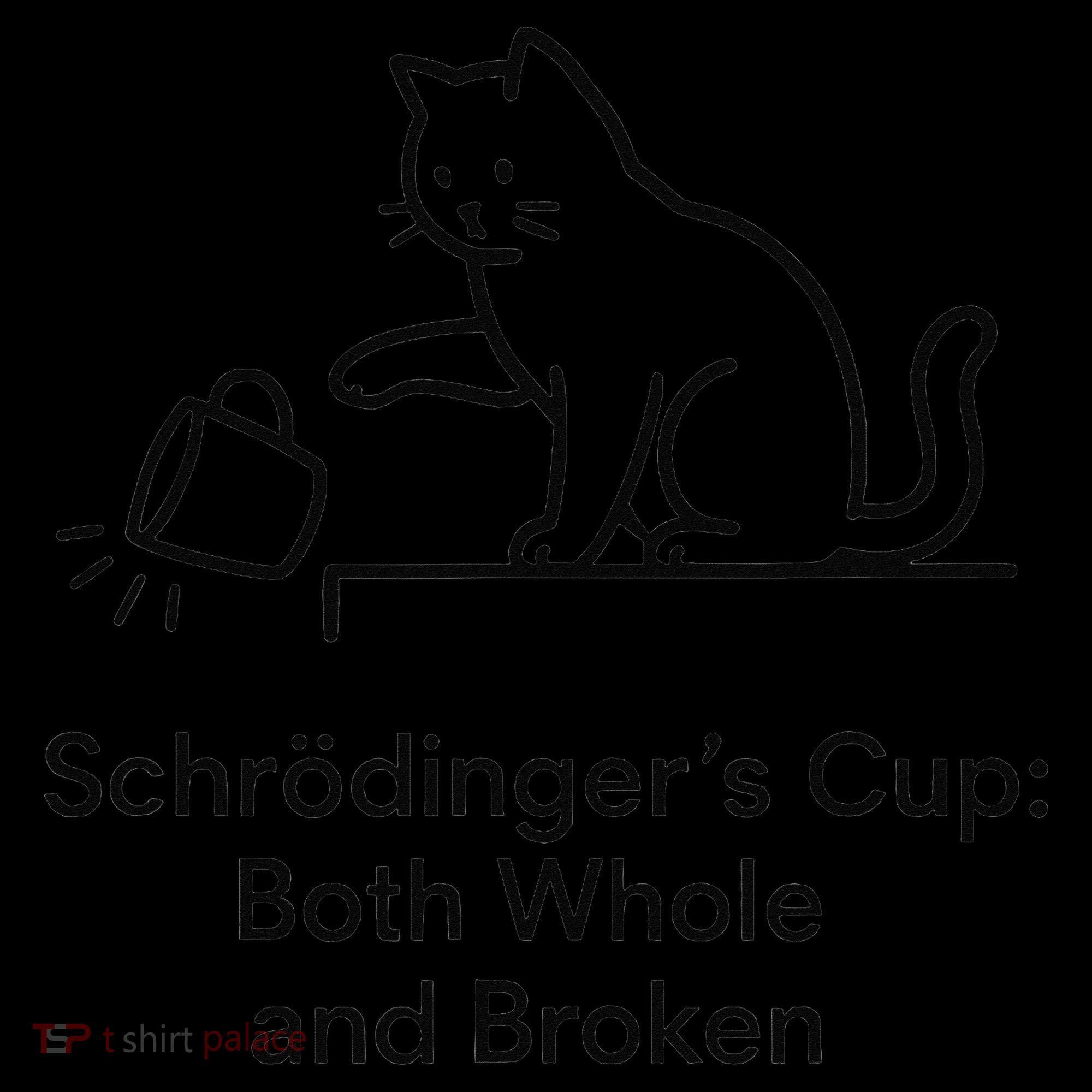 Schrodingers Cup Black Cat Funny Physics Pun Minimalist Backpack