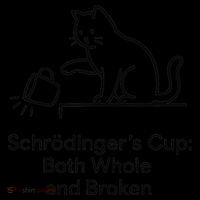 Schrodingers Cup Black Cat Funny Physics Pun Minimalist Women's Hoodie thumb 2