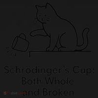 Schrodingers Cup Black Cat Funny Physics Pun Minimalist Tote Bag thumb 4