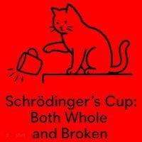 Schrodingers Cup Black Cat Funny Physics Pun Minimalist Santa Hat thumb 1